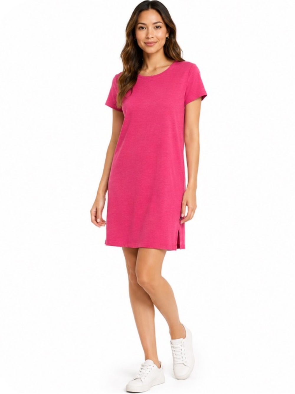 GAP Pink red Modal Tunic T-Shirt Dress Women’s M Short Sleeve Casual travel chic